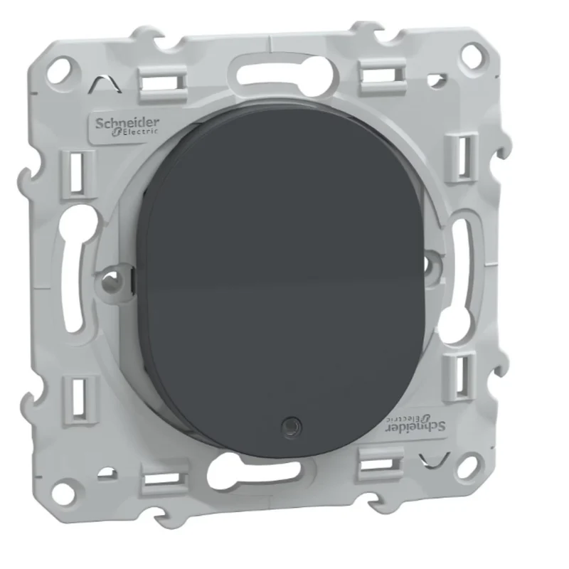 Interrupteur va-et-vient lumineux 10AX anthracite - Ovalis - Schneider