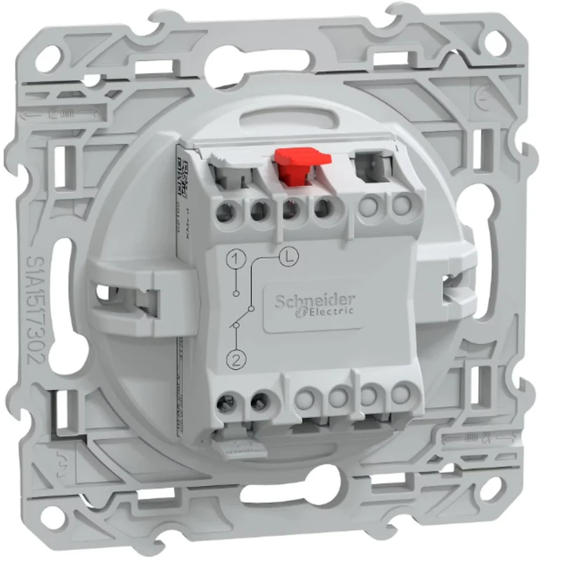 Interrupteur va-et-vient lumineux 10AX anthracite - Ovalis - Schneider