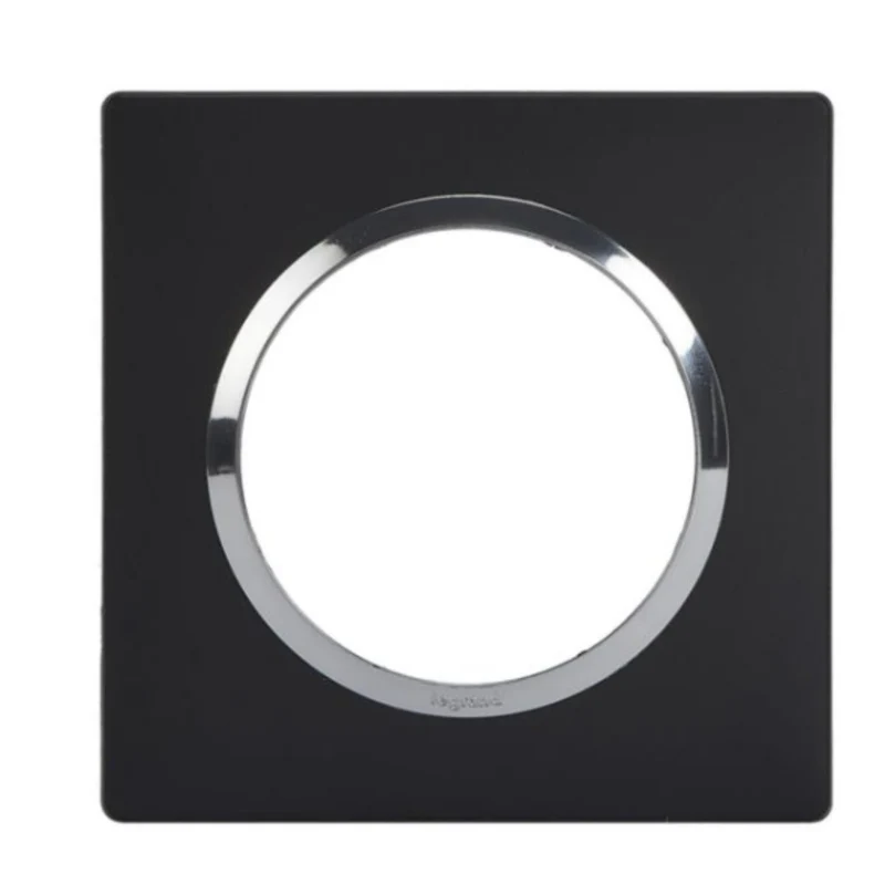 Plaque carée Dooxie 1 poste + bague - Legrand