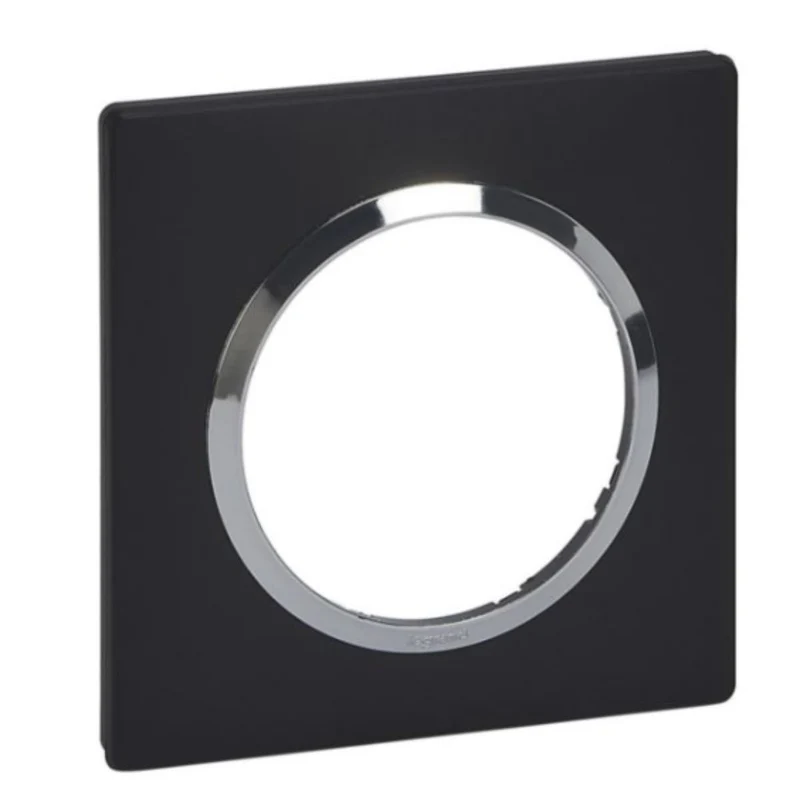 Plaque carée Dooxie 1 poste + bague - Legrand