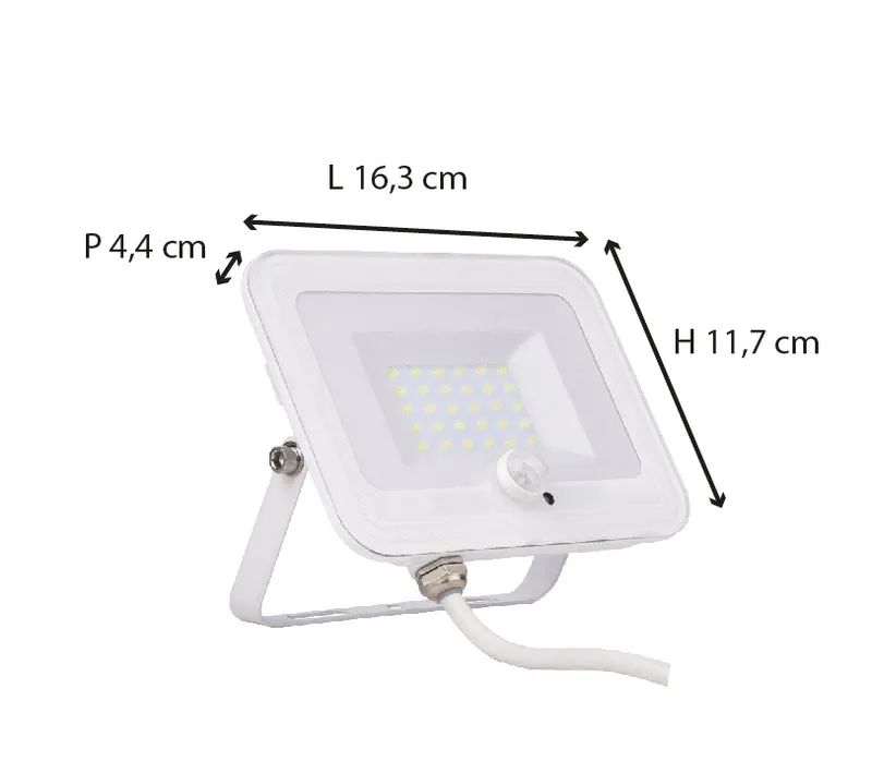 Projecteur plat + détecteur de mouvement IP65 - Voltman