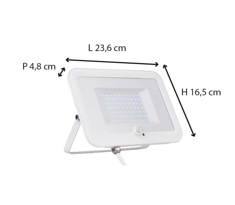 Projecteur plat + détecteur de mouvement IP65 - Voltman
