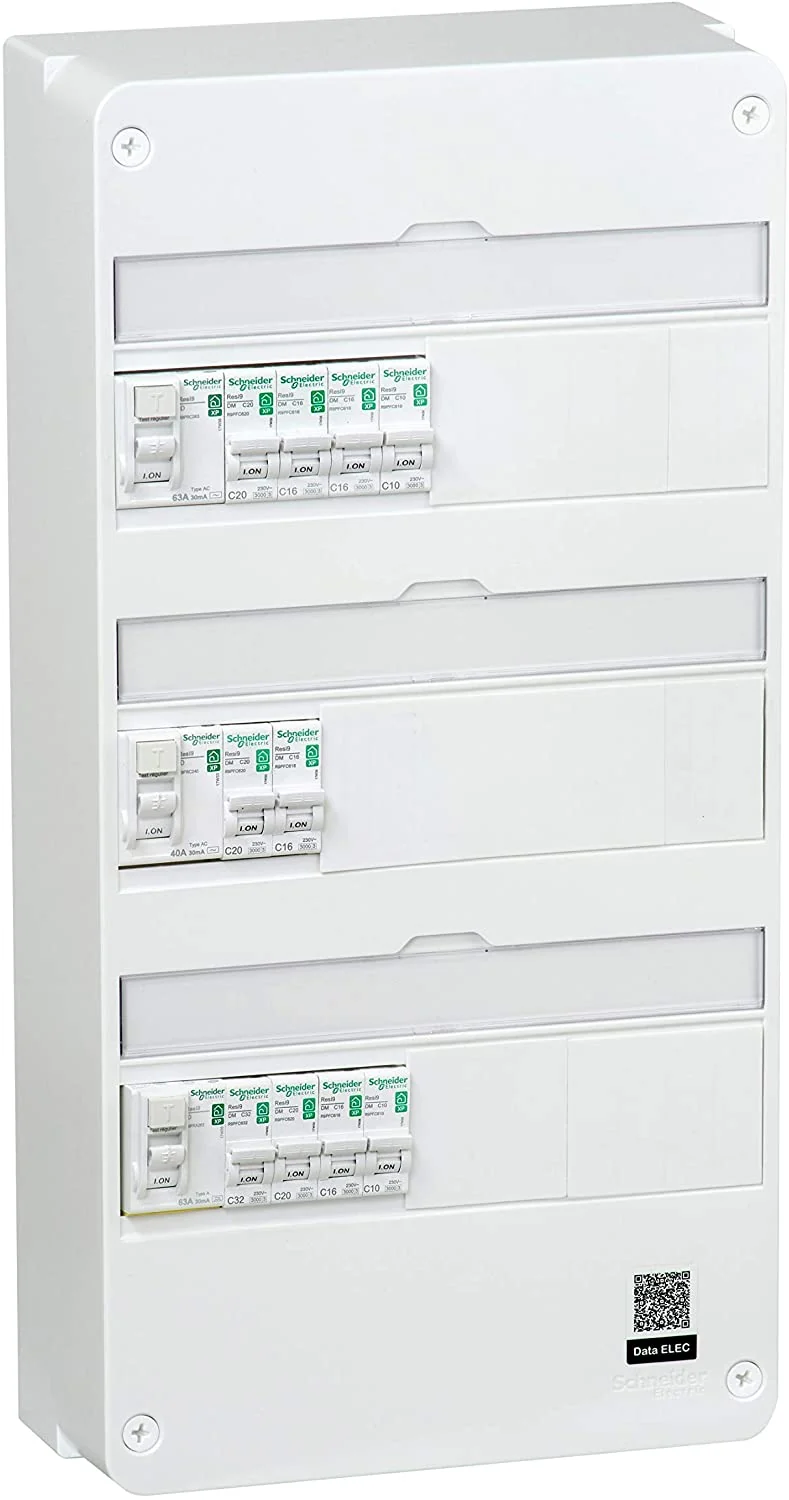 Tableau de protection électrique 3 rangées 19 modules - T3/T5 - Schneider