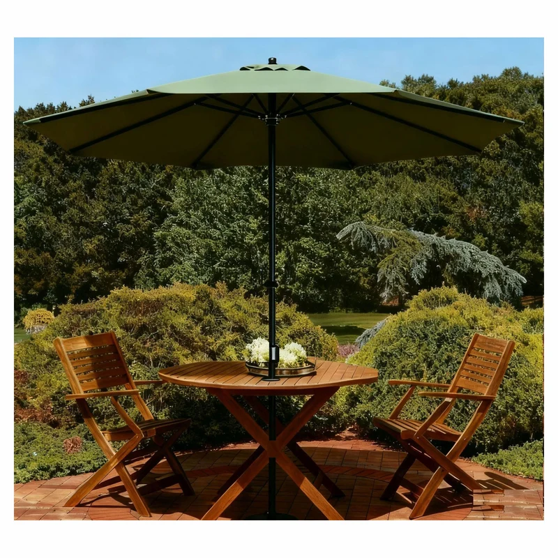 Parasol de marché en aluminium de 9', vert