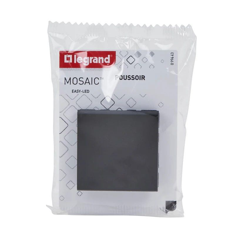 Bouton poussoir + voyant Easy-Led 6A 2 modules à composer - Mosaic - Legrand