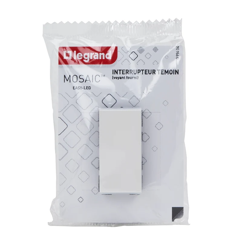 Interrupteur va et vient + voyant Easy-Led 10A 1 module à composer - Mosaic - Legrand