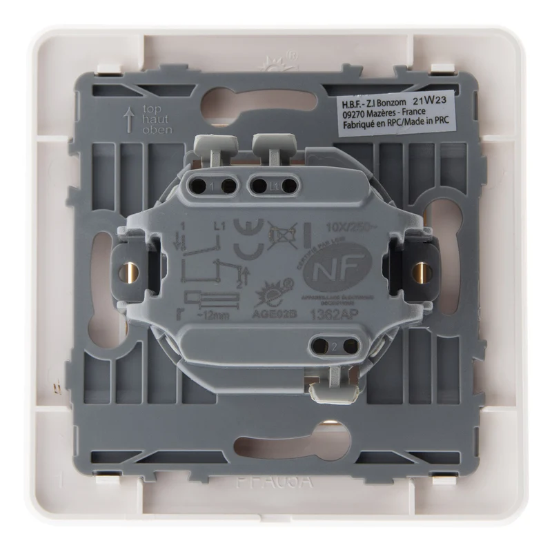 Commande volets roulants 10A - 2300W - Blanc - Artezo - Zenitech