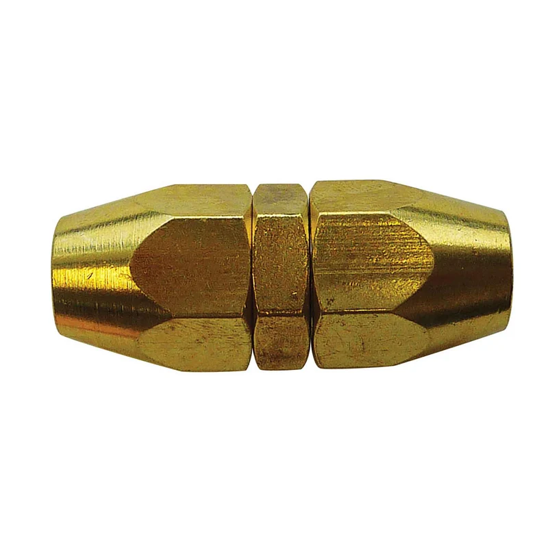 Union réutilisable en laiton, 1/4 D.I. 3/8 D.E.