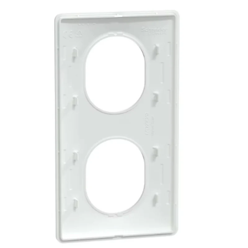 Plaque finition 2 postes verticale 71 mm - Ovalis - Schneider