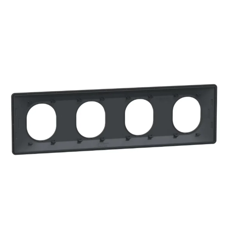 Plaque finition 4 postes horizontale entraxe 71 mm - Ovalis - Schneider