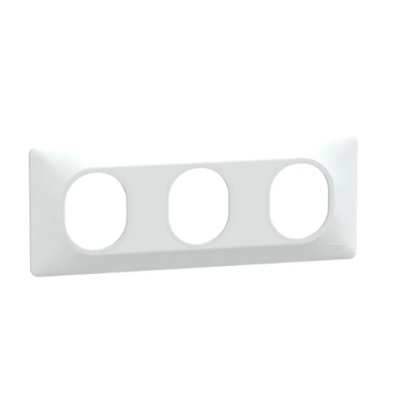 Plaque finition 3 postes horizontale 71 mm - Ovalis - Schneider