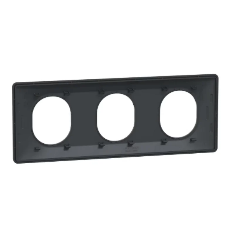 Plaque finition 3 postes horizontale 71 mm - Ovalis - Schneider