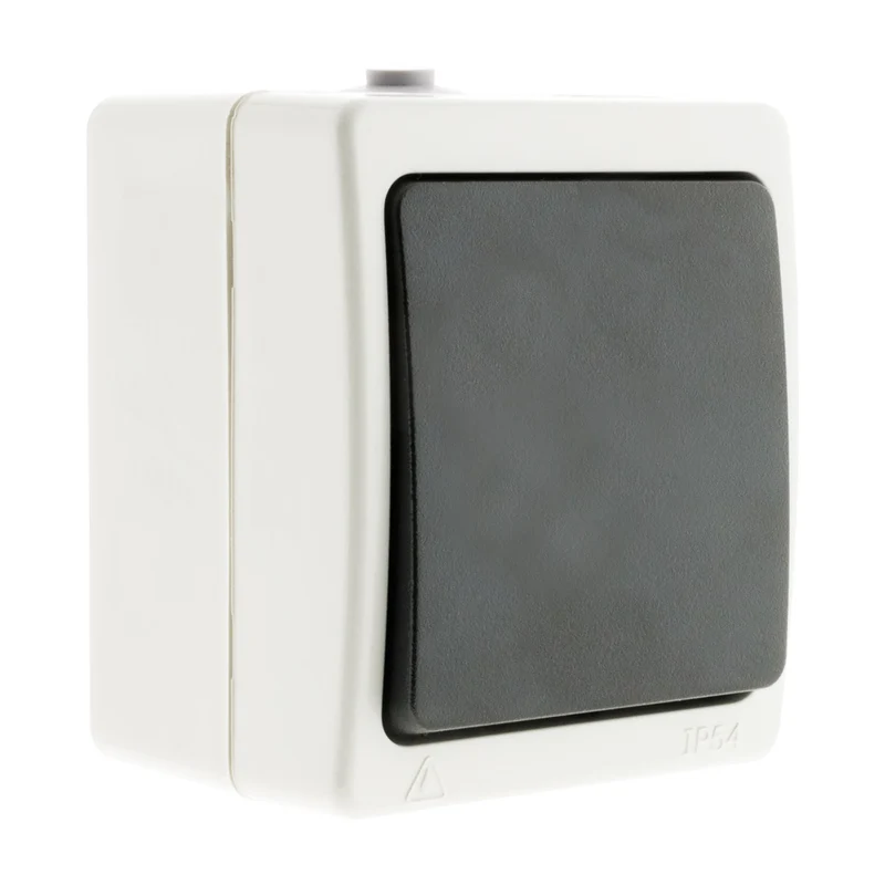 Bouton poussoir Aquae étanche en saillie IP54 - Blanc et Noir - Zenitech