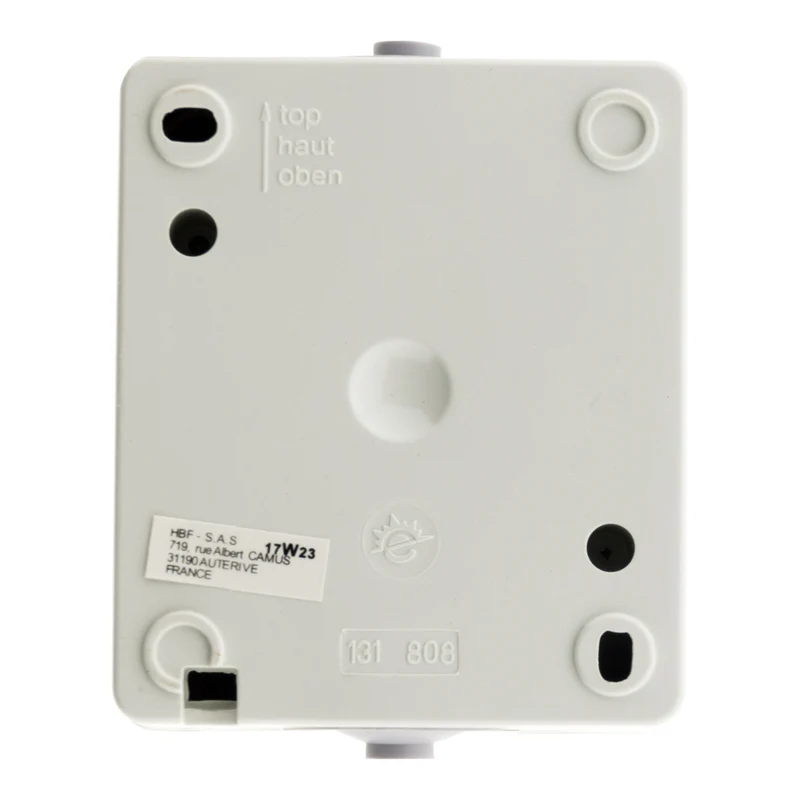 Bouton poussoir Aquae étanche en saillie IP54 - Blanc et Noir - Zenitech