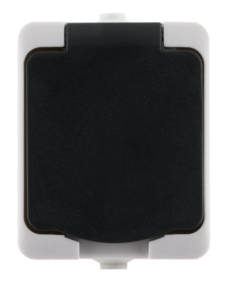 Prise 2P+T IP54 - gris - Zenitech