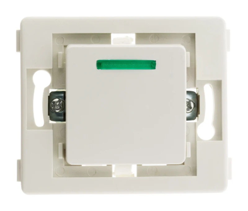 Va et vient à voyant bornes auto - composable - blanc - Venus - Zenitech