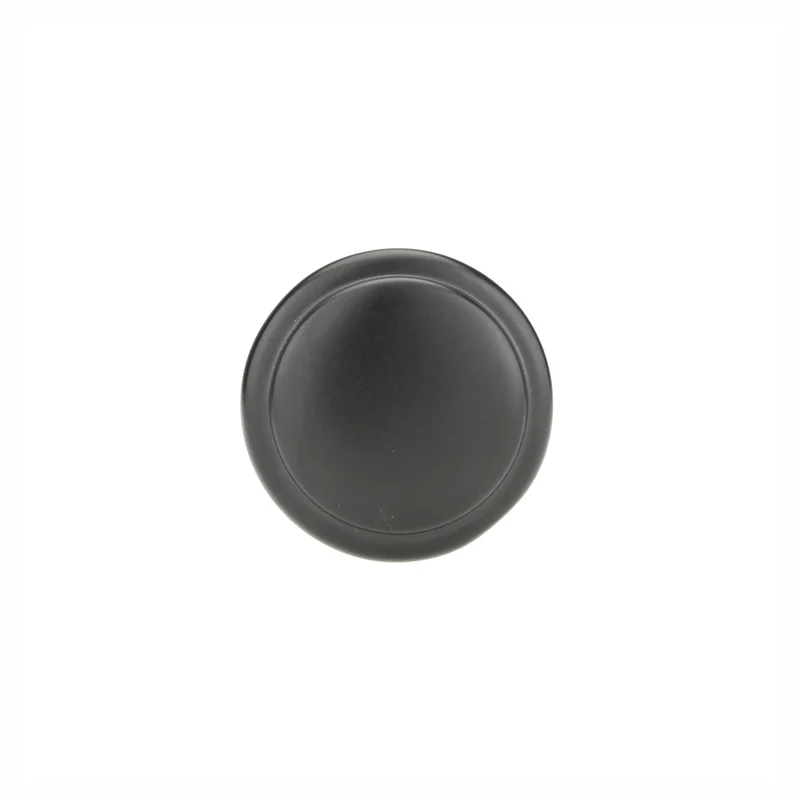 Bouton Candiac en métal en noir mat, 32 mm