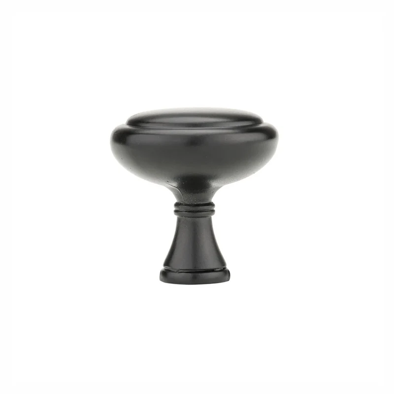 Bouton Candiac en métal en noir mat, 32 mm
