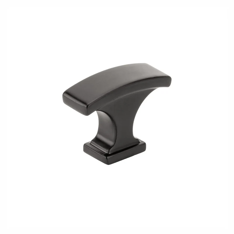 Bouton Rimouski en métal noir mat, 29 mm