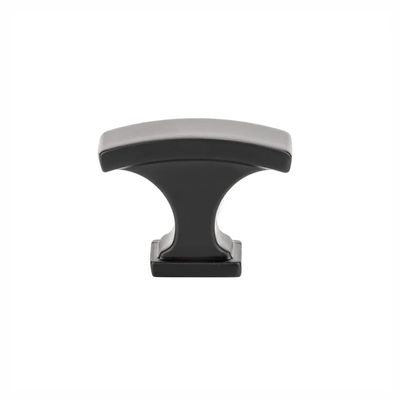 Bouton Rimouski en métal noir mat, 29 mm