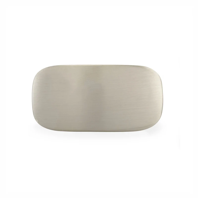 Bouton Imperia en métal nickel brossé, 44 mm