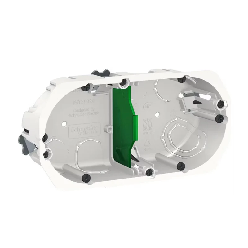 Boîte encastrement 67mm prof. 40mm 2 postes entraxe 71mm - Multifix - Schneider