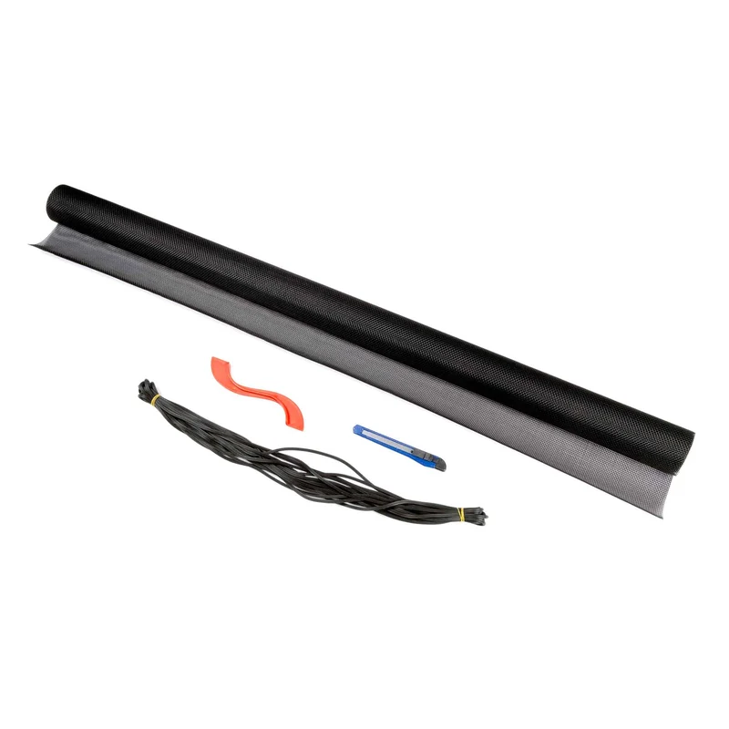 Trousse de moustiquaire résistant aux animaux de 36" x 84", noire