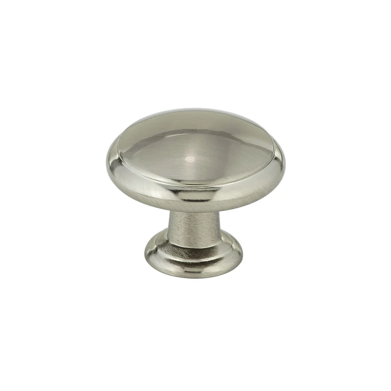 Bouton transitionnel en métal nickel brossé, # 8093