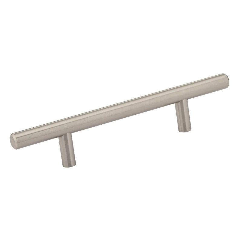 Poignée transitionnelle # 305 en acier nickel brossé, 96 mm C/C