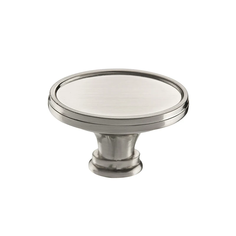 Bouton transitionnel en métal nickel brossé, # 8023