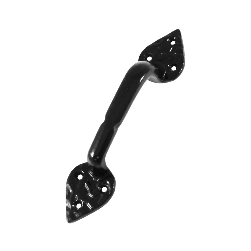Poignée décorative pour barrière et clôture, noire