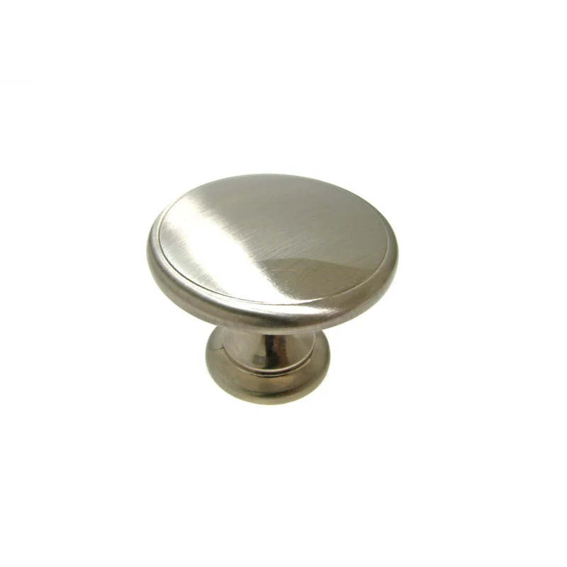 Bouton traditionnel en métal nickel brossé, # 8122