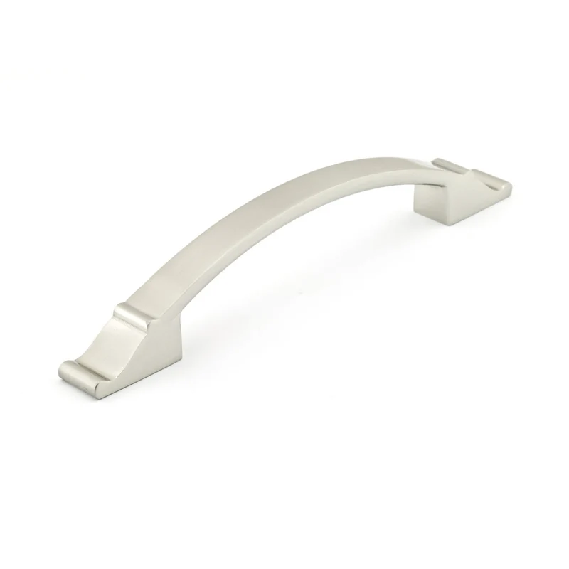 Poignée traditionnelle # 2606 en métal nickel brossé, 128 mm C/C