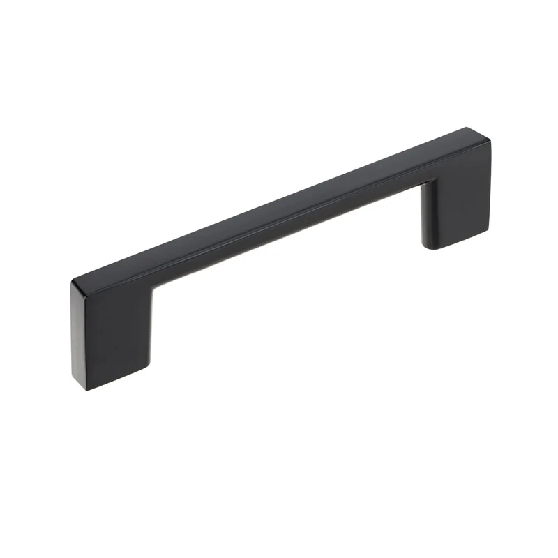 Poignée contemporaine # 8160 en métal noir mat, 96 mm C/C