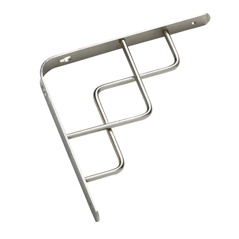 Support nickel bossé et décoratif à tablette # 4972, 8'' x 8''