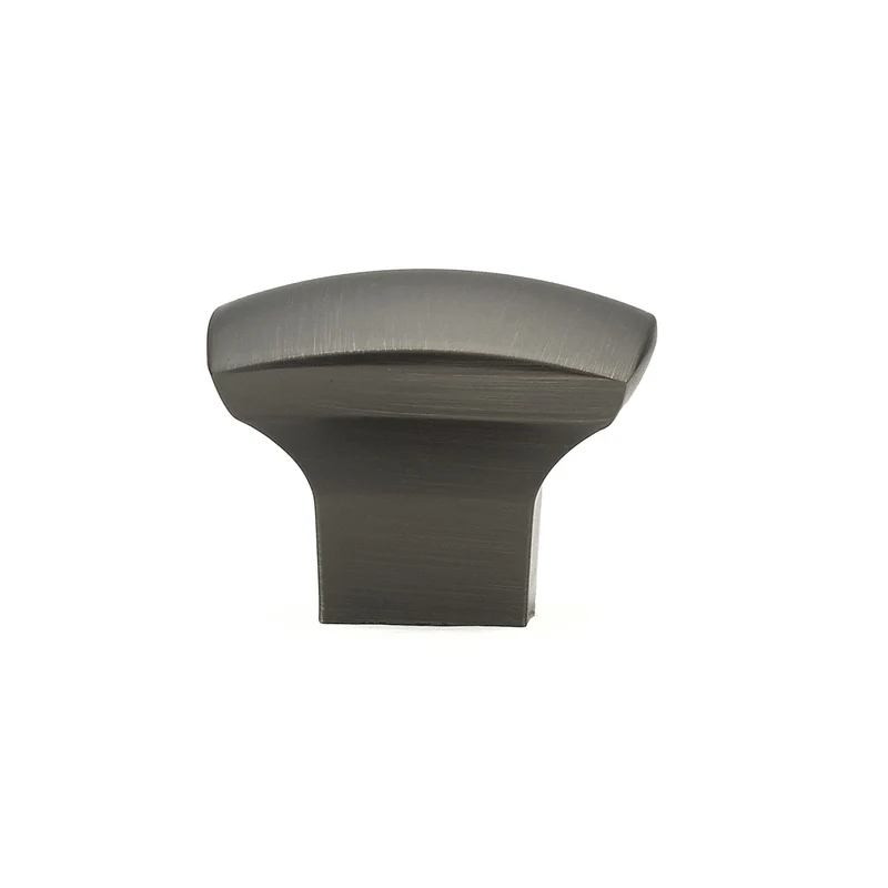 Bouton contemporain en métal nickel antique, # 8143