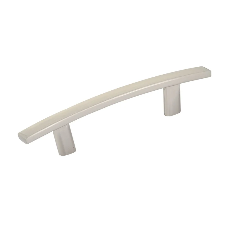 Poignée transitionnelle # 650 en métal nickel brossé, 3'' C/C