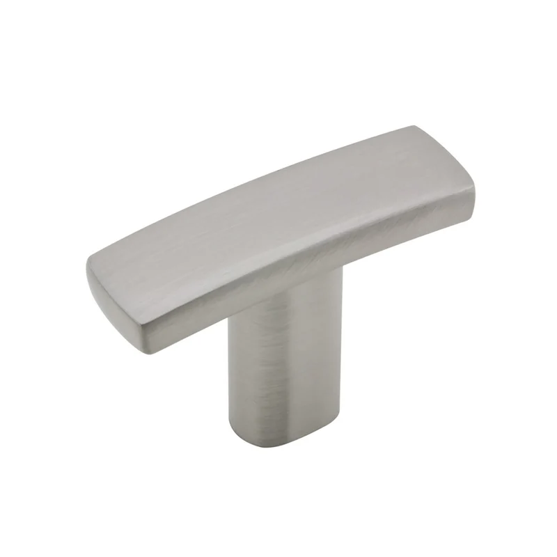Bouton transitionnel en métal nickel brossé, # 650