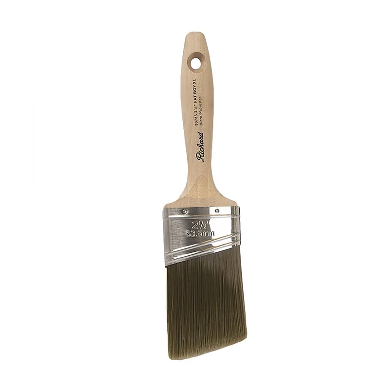 Pinceau angulaire ovale de série Optimum Fat-Boy XL avec microfilaments polyester et manche en bois, 2-1/2''