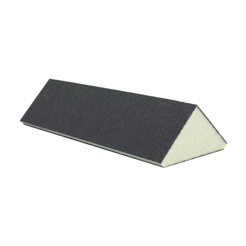 Éponge à sabler triangulaire à 3 surfaces pour coin de 9'' x 2-1/2'', grain fin
