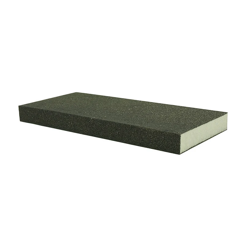 Éponge à sabler rectangulaire à 4 surfaces de 8-7/8'' x 4'' x 3/4'', grain moyen