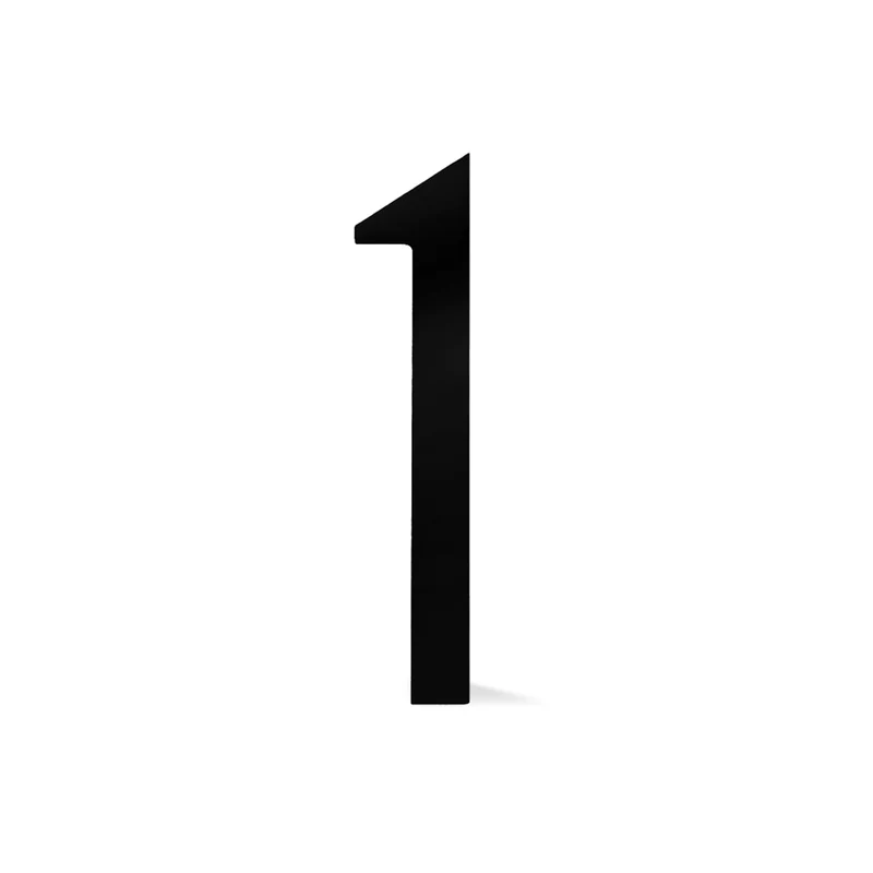 Chiffre flottant 3D de 9'' en alumipanel, #1 (noir)