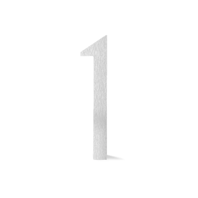 Chiffre flottant 3D de 9'' en alumipanel, #1 (aluminium)