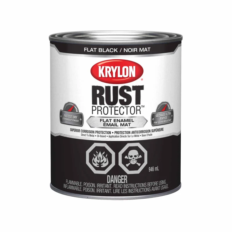 Krylon Rust Protector émail mat noir, 946 ml