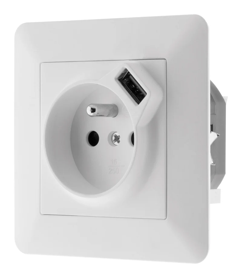 Prise 2P+T + USB 2,4A Artezo - Zenitech