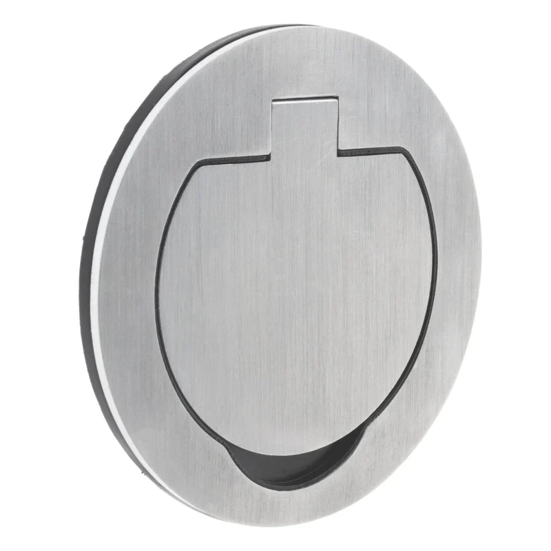 Prise de sol étanche ronde Initiale 16A - 2P+T IP55 - Métal Brossé - Protec