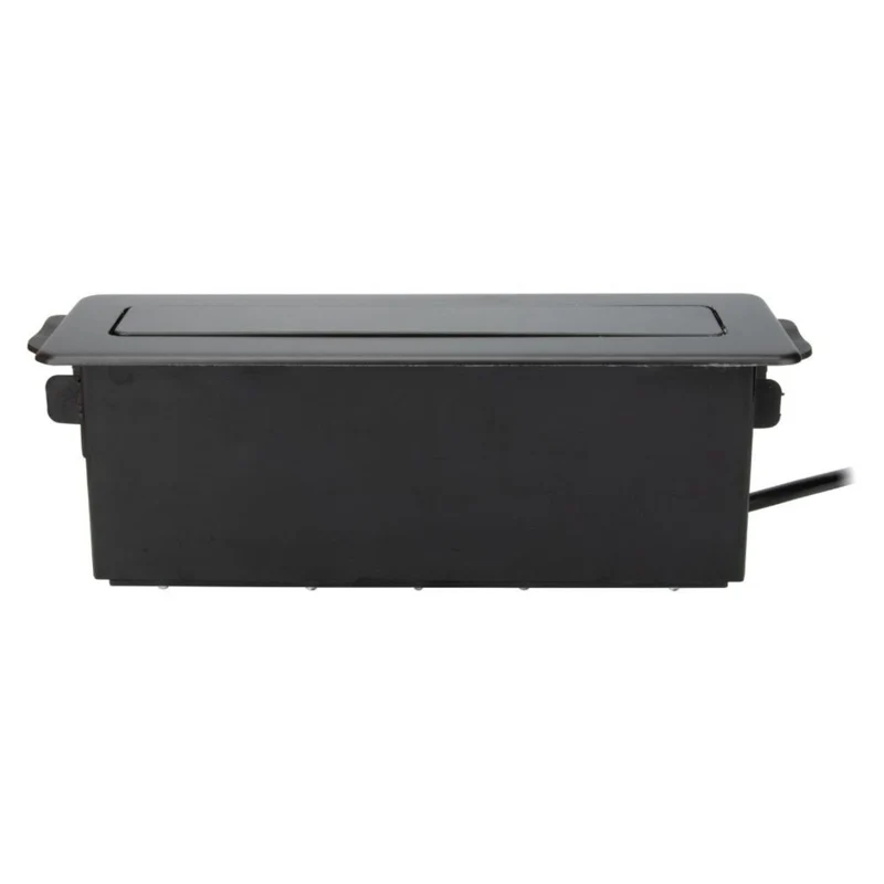 Multiprise rétractable 3 prises Schuko + 2 USB A+C - Noir - Otio