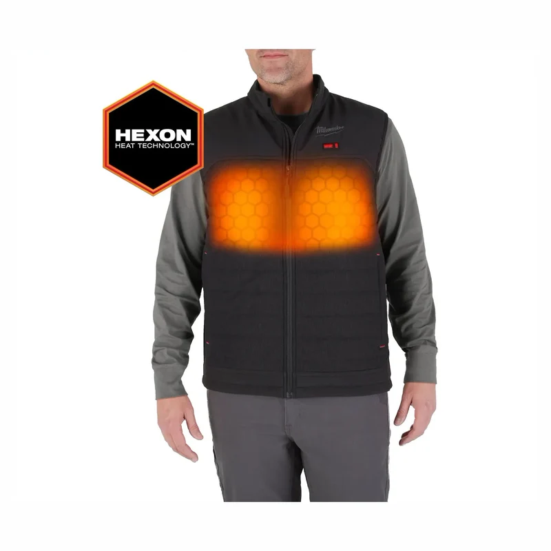 Gilet chauffant matelassé M12 Axis, T-grand (noir)