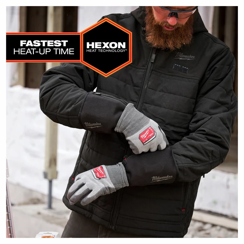Doublures chauffantes pour gants de travail, moyen (noir)