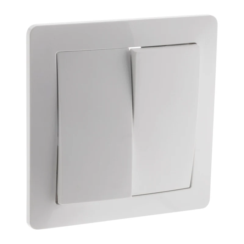 Va-et-vient double en saillie à bornes automatiques - Blanc - Orys -Zenitech